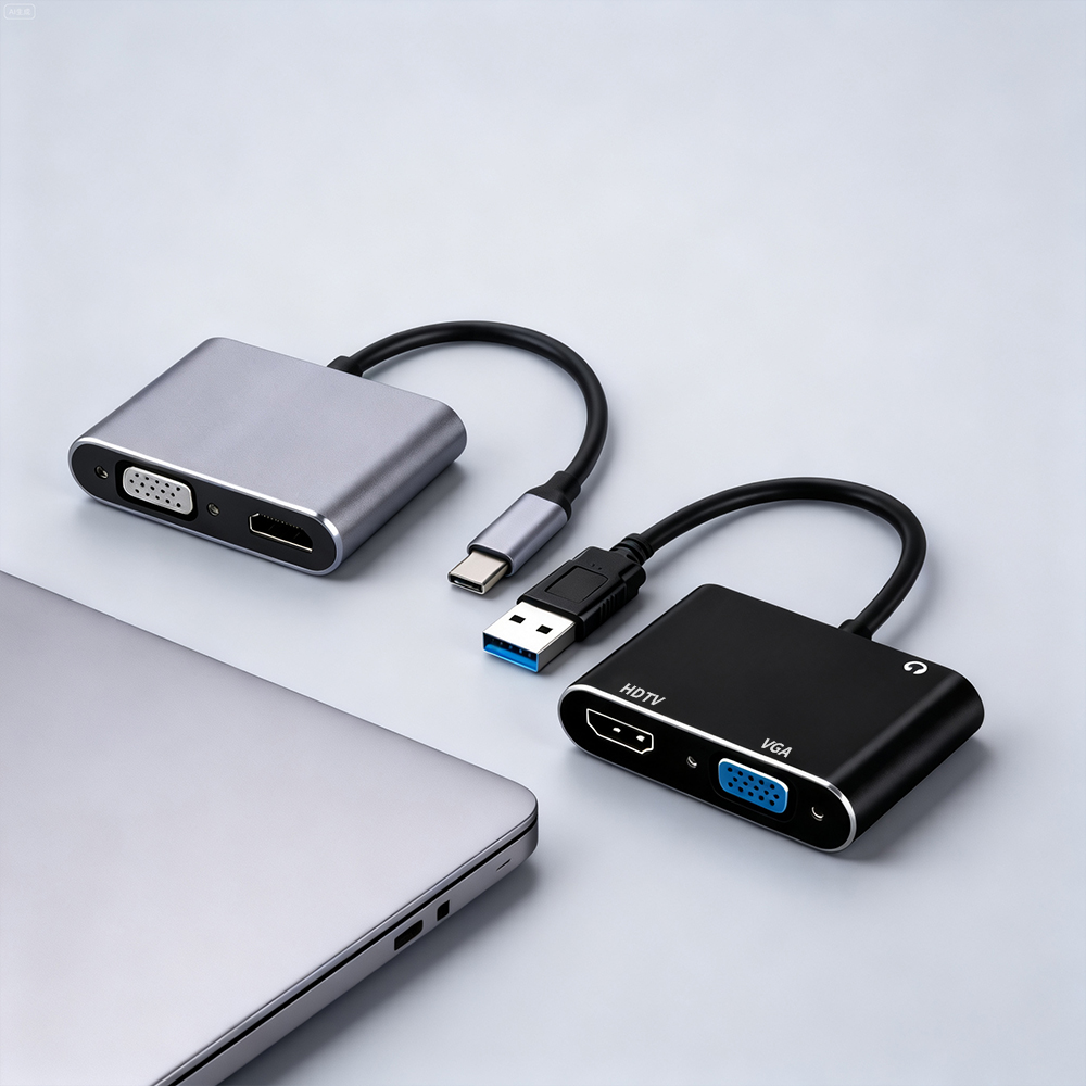 Home Cinema Usb - USB 3.0/TYPE-C naar HDMI VGA-adapter met