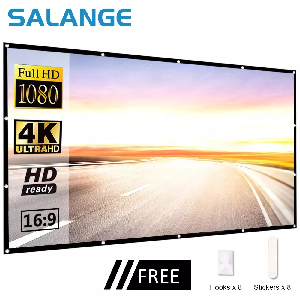 Home Cinema Blanc - Salange beamer screen Projectiescherm Draagbare Projector