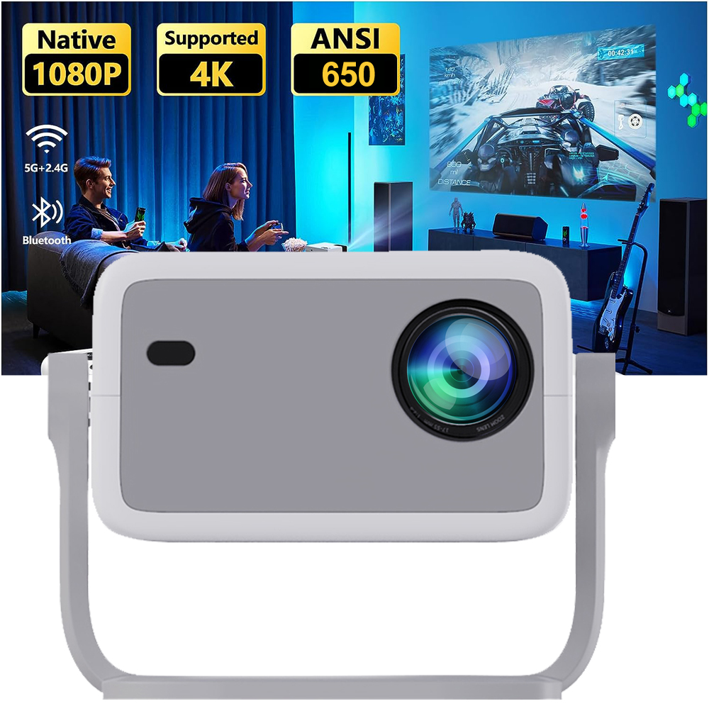 Home Cinema Complet - WZATCO WL018 Full HD 1080P Projector