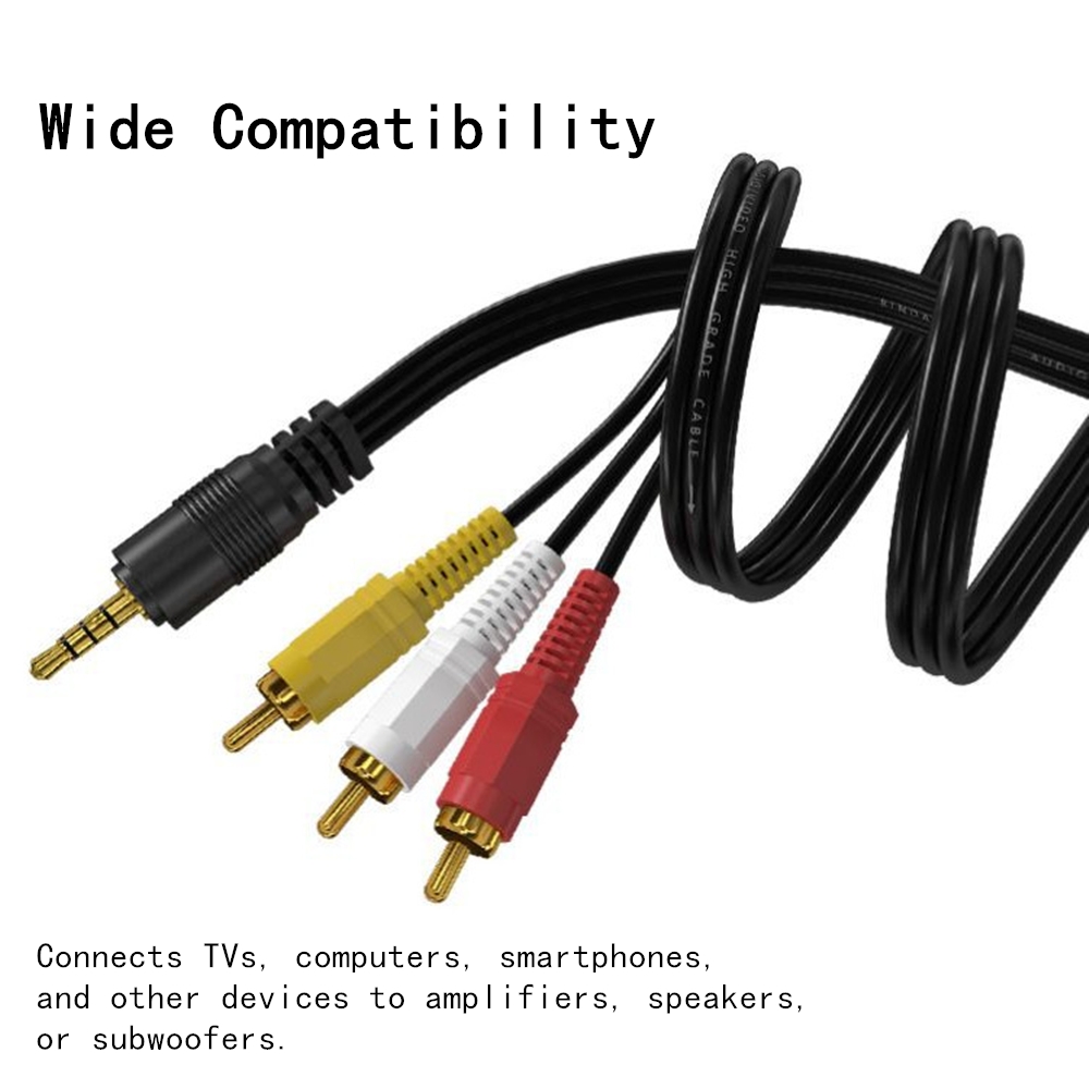 Home Cinema Beamer - 3,5 mm naar 3 RCA Audio