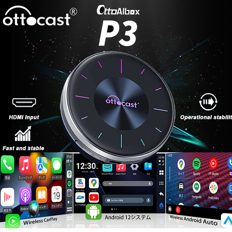 Smart Tv Stick - OTTOCAST P3 CarPlay AI Box Draadloze