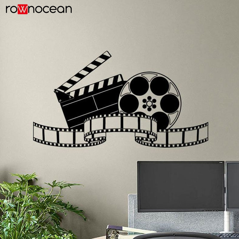 Home Cinema Interiors - Cinema Muurtattoo Movie Film Tape Poster