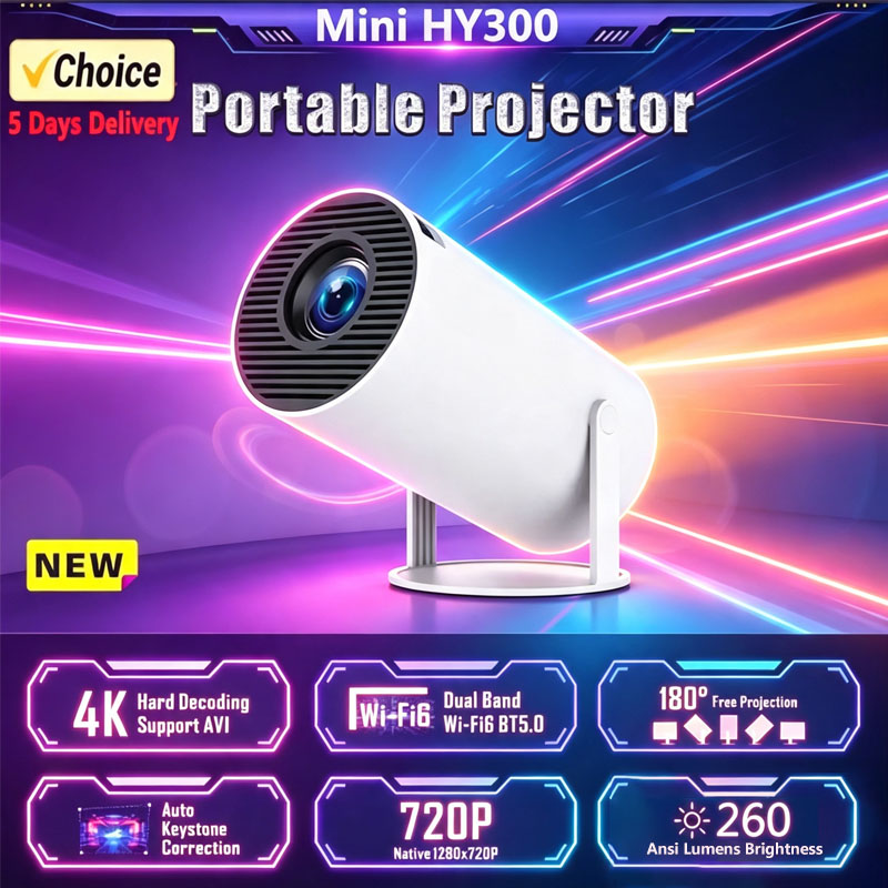 Home Cinema Mini - Nieuwe Mini HY300 Projector 4K Android