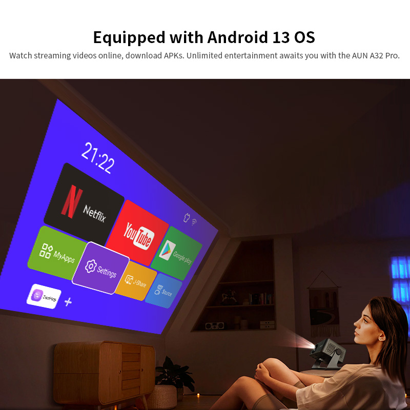 AUN Android Projector A32 Pro  - Home Cinema Mini recensie en prijs