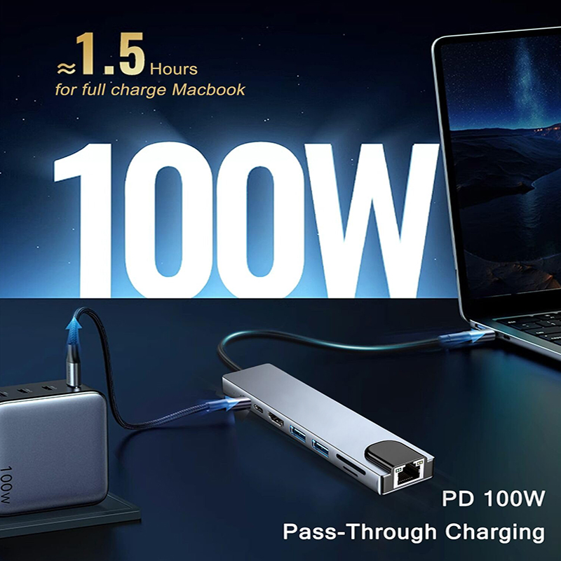 8-in-1 USB Type C-hub voor Mac - Home Cinema Usb recensie en prijs
