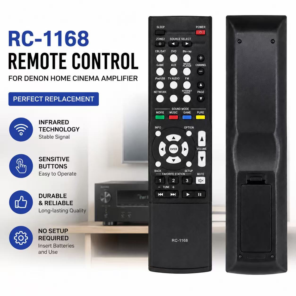 Nieuwe RC-1168 afstandsbedieni - Home Cinema Denon recensie en prijs