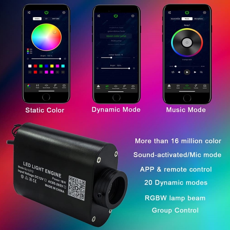 12W RGBW LED Fiber Optische St - Home Cinema Interiors recensie en prijs