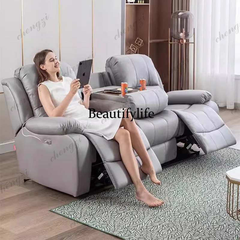 Echte lederen elektrische rela - Home Cinema Couch recensie en prijs