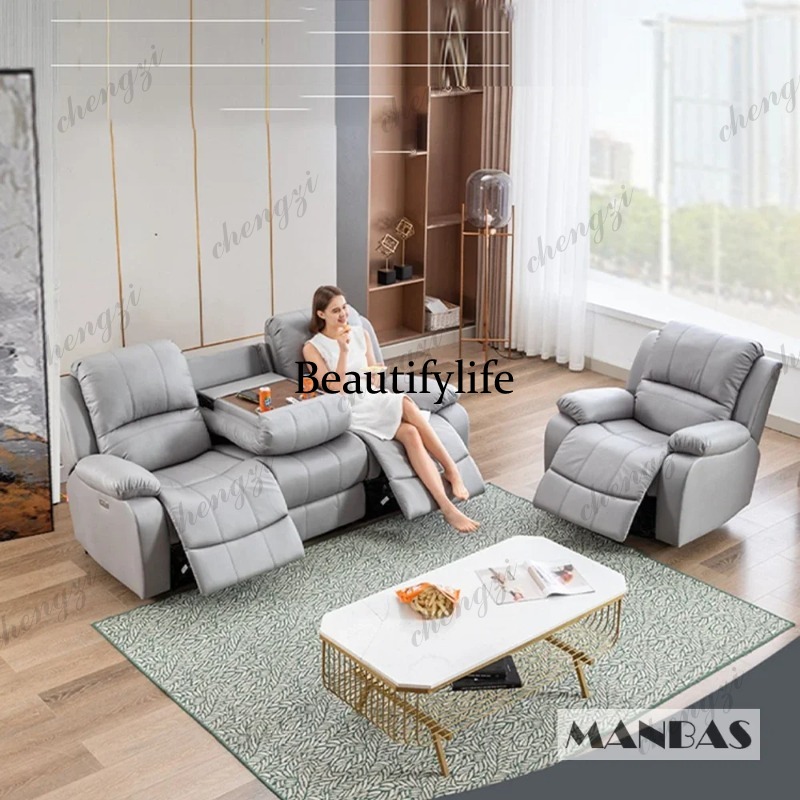 Echte lederen elektrische rela - Home Cinema Couch recensie en prijs