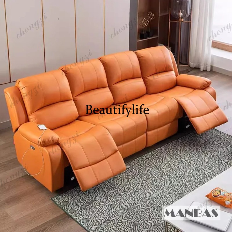Echte lederen elektrische rela - Home Cinema Couch recensie en prijs