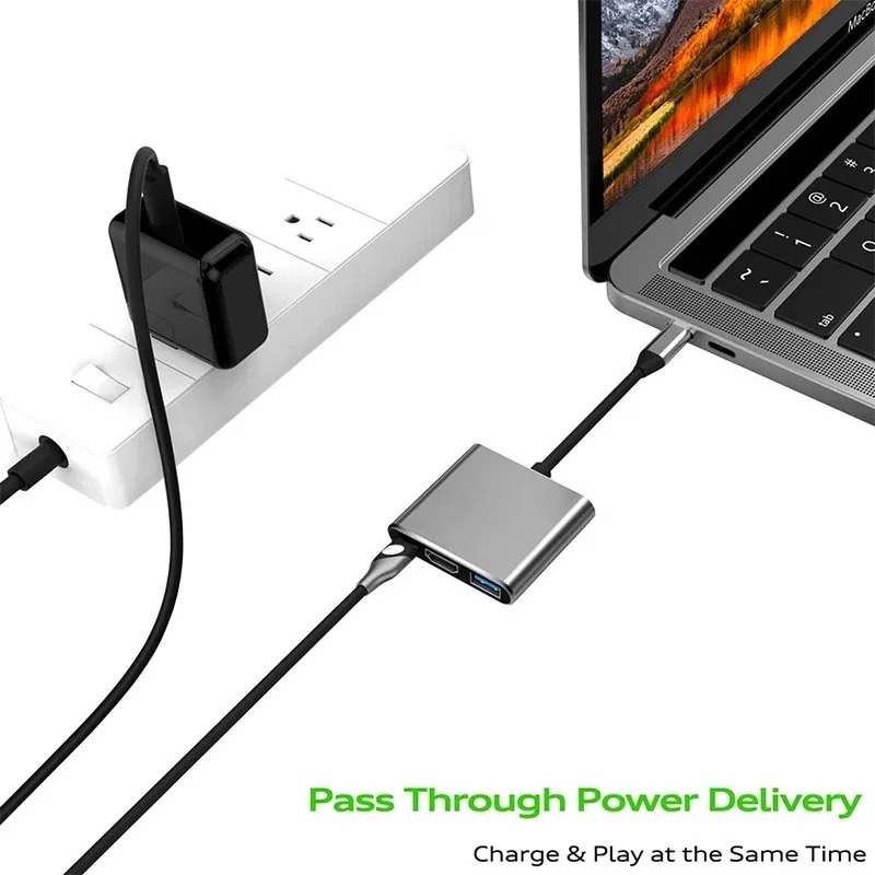USB C HUB 3in1 Type C 3.0 naar - Home Cinema Usb recensie en prijs