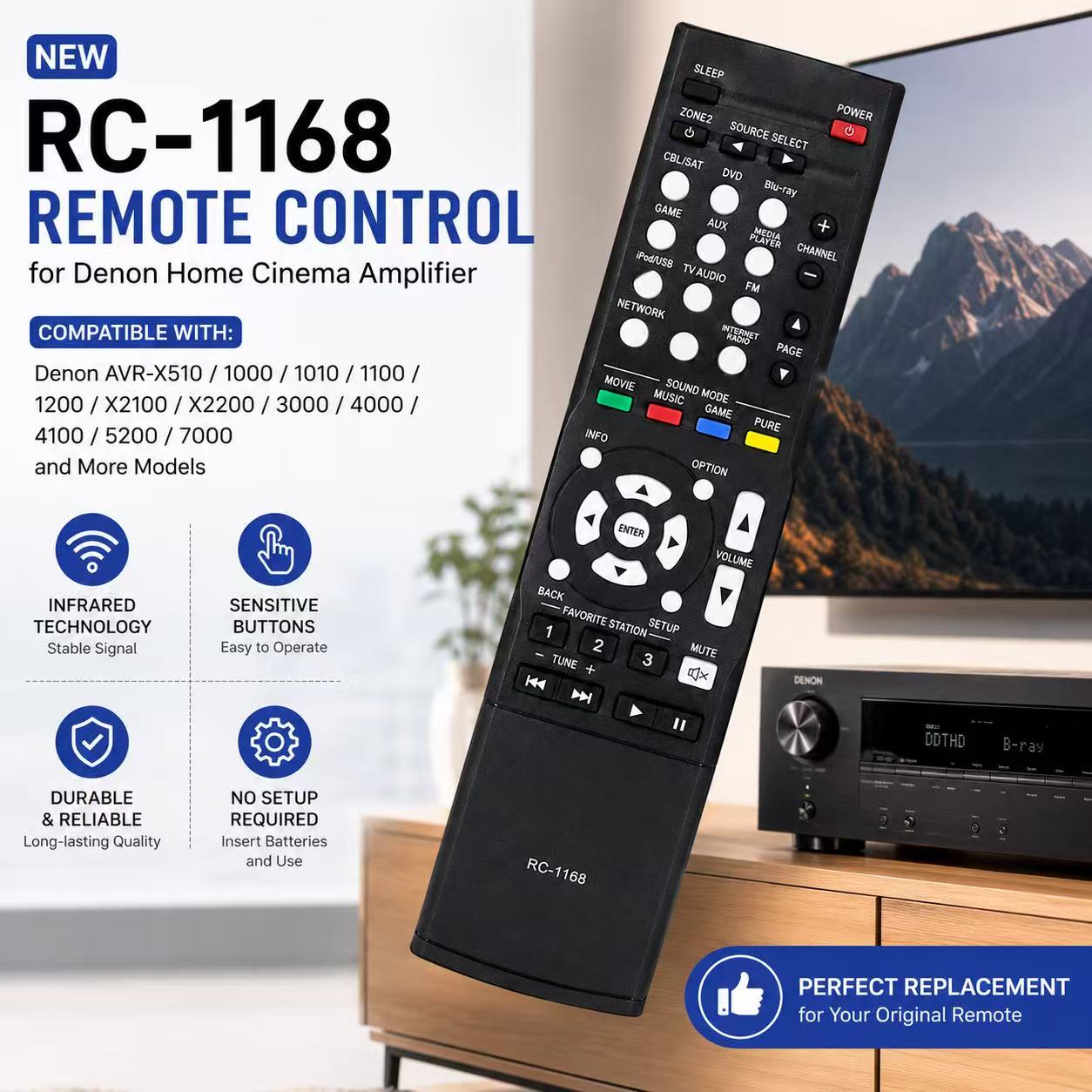 RC‑1168 Nieuwe vervangende afs - Home Cinema Denon recensie en prijs