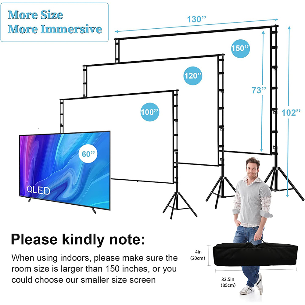 Veidadz Projectorscherm Met Wi - Home Cinema Blanc recensie en prijs
