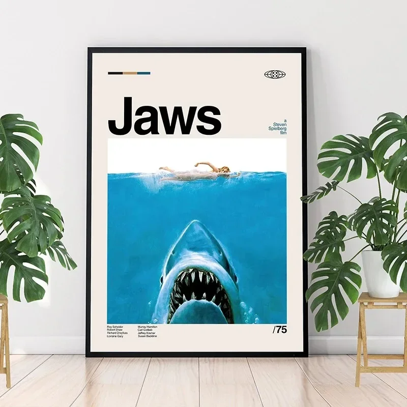 Minimalistische Art Jaws Movie - Home Cinema Interiors recensie en prijs
