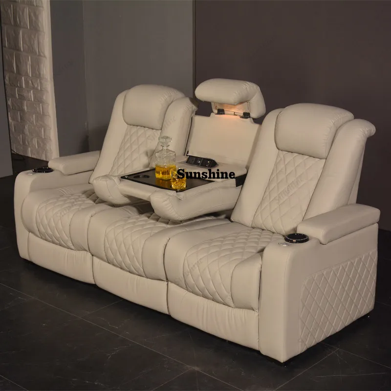Witte kleur 3-zits elektrische - Home Cinema Interiors recensie en prijs