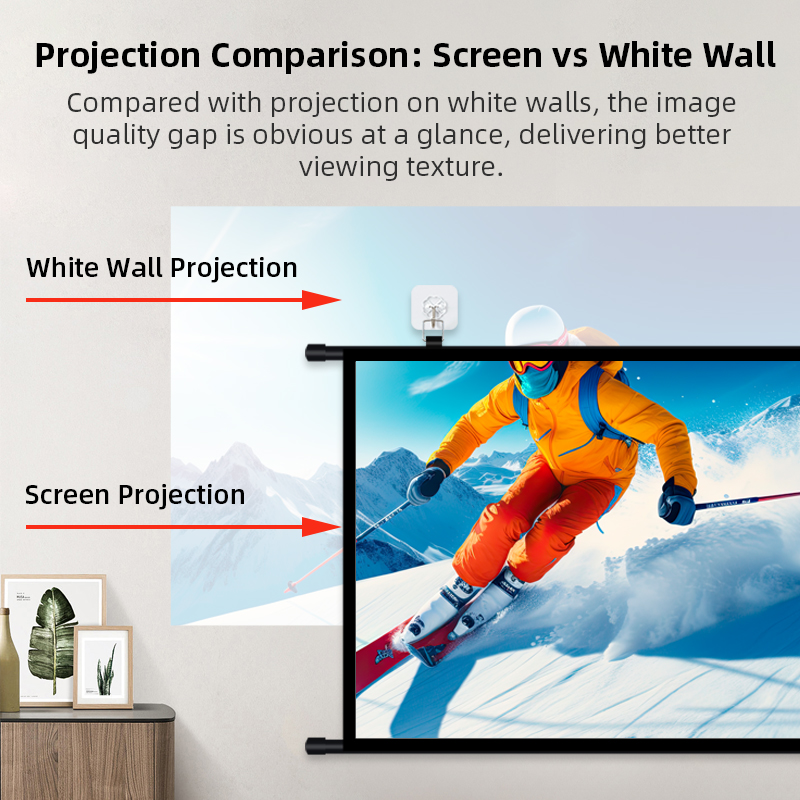 Draagbaar projectiescherm 16:9 - Home Cinema Blanc recensie en prijs