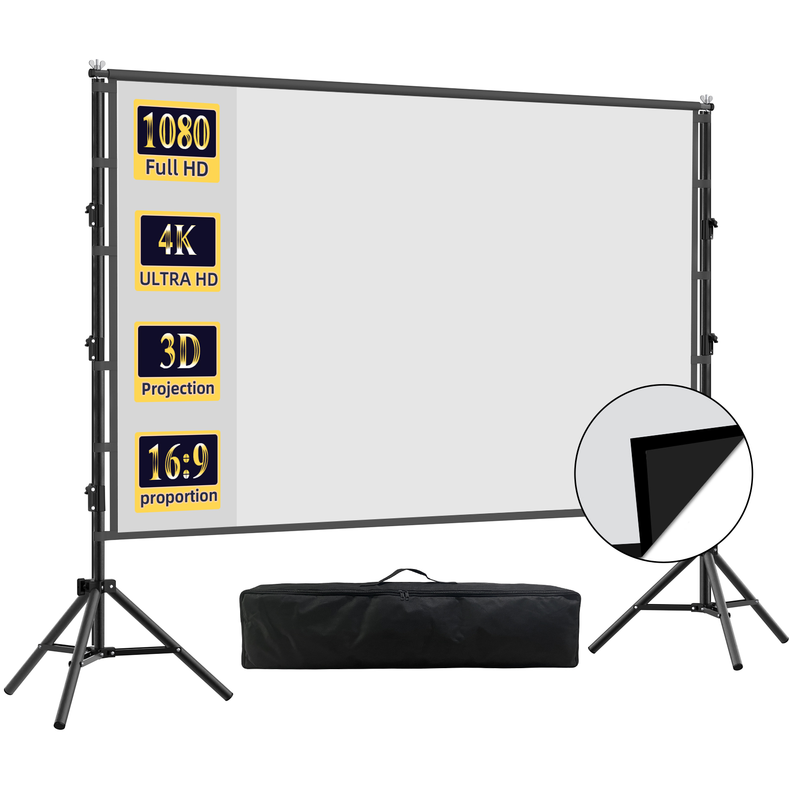 VEIDADZ projectiescherm met st - Home Cinema Blanc recensie en prijs