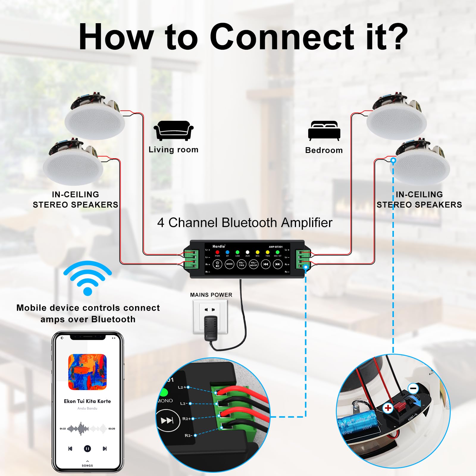 Herdio 6,5 inch Bluetooth-plaf - Home Cinema Complet recensie en prijs